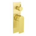 Brushed Gold Bathroom Square Concealed Shower Mixer Diverter Switch Wall Mounnt V1233-KRS202G