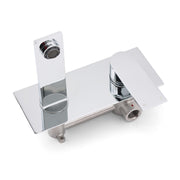 WELS 4.5L/m Chrome Square Wall Mounted Basin Mixer Laundry Faucet Tap Spout Set V1233-KRS301CR