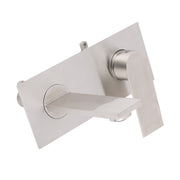 WELS Bruhsed Nickel Square Wall Concealed Basin Mixer Laundry Faucet Tap Spout V1233-KRS301N