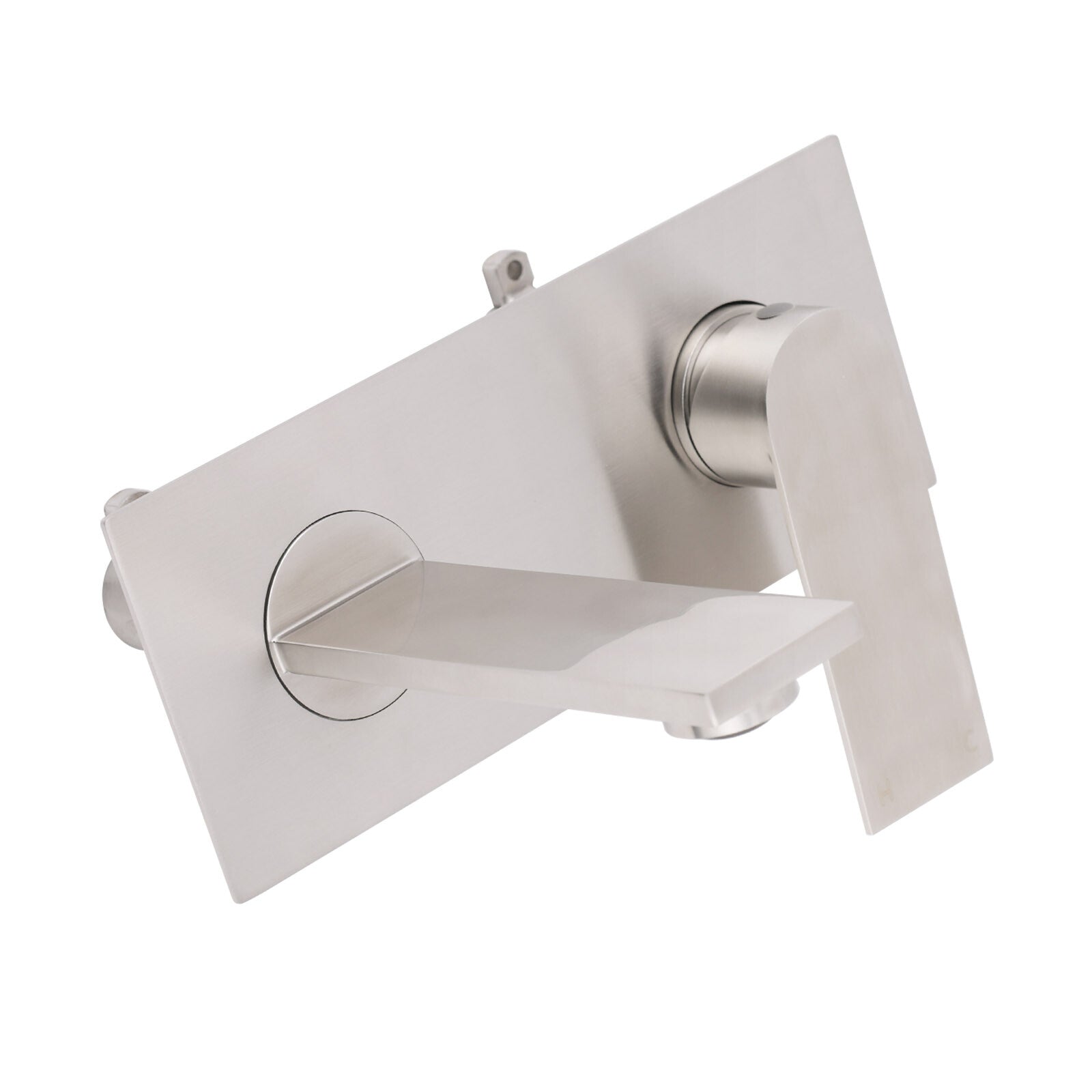 WELS Bruhsed Nickel Square Wall Concealed Basin Mixer Laundry Faucet Tap Spout V1233-KRS301N