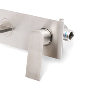 WELS Bruhsed Nickel Square Wall Concealed Basin Mixer Laundry Faucet Tap Spout V1233-KRS301N