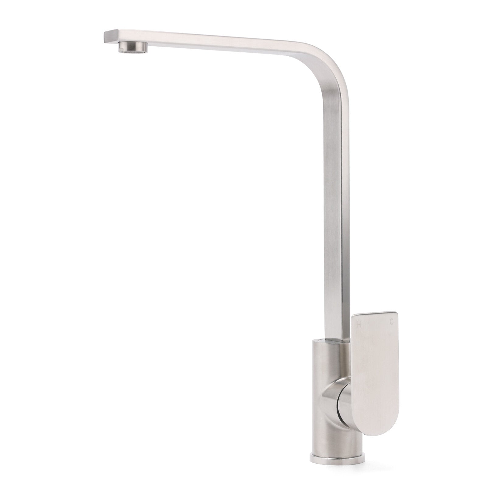 WELS Brushed Nickel Square Kitchen Sink Laundry Mixer 360o Swivel Faucet Tapware V1233-KRS501N