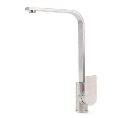 WELS Brushed Nickel Square Kitchen Sink Laundry Mixer 360o Swivel Faucet Tapware V1233-KRS501N