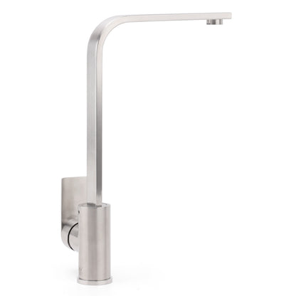 WELS Brushed Nickel Square Kitchen Sink Laundry Mixer 360o Swivel Faucet Tapware V1233-KRS501N