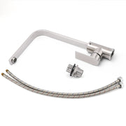 WELS Brushed Nickel Square Kitchen Sink Laundry Mixer 360o Swivel Faucet Tapware V1233-KRS501N