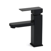 WELS Classic Square Matt Black Basin Mixer Vanity Laundry Sink Faucet Tap Outlet V1233-KSQ101B