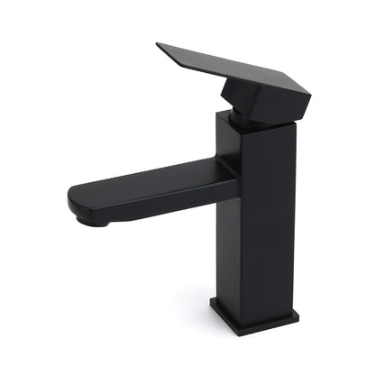 WELS Classic Square Matt Black Basin Mixer Vanity Laundry Sink Faucet Tap Outlet V1233-KSQ101B