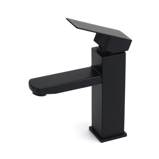 WELS Classic Square Matt Black Basin Mixer Vanity Laundry Sink Faucet Tap Outlet V1233-KSQ101B