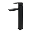 Matt Black Tall Square Basin Mixer Vanity Laundry Counter Sink Faucet Tap Outlet V1233-KSQ102B
