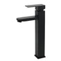 Matt Black Tall Square Basin Mixer Vanity Laundry Counter Sink Faucet Tap Outlet V1233-KSQ102B