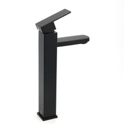 Matt Black Tall Square Basin Mixer Vanity Laundry Counter Sink Faucet Tap Outlet V1233-KSQ102B