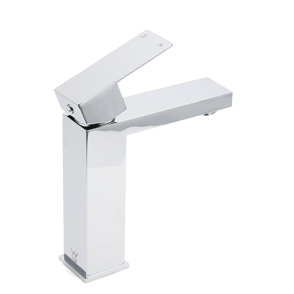 WEL Standard 6L/min Square Basin Vessel Mixer Faucet Tap Kitchen Laundry Chrome V1233-KSQ103CR