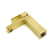 Brushed Gold 165mm Square Basin Mixer Faucet Hot Cold Tap Kitchen Laundry Vanity V1233-KSQ103G