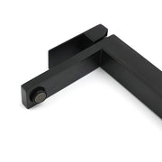 Matt Black Stainless Steel Square Tall Basin Mixer Sink Tap High Vanity Spout V1233-KSQ104B