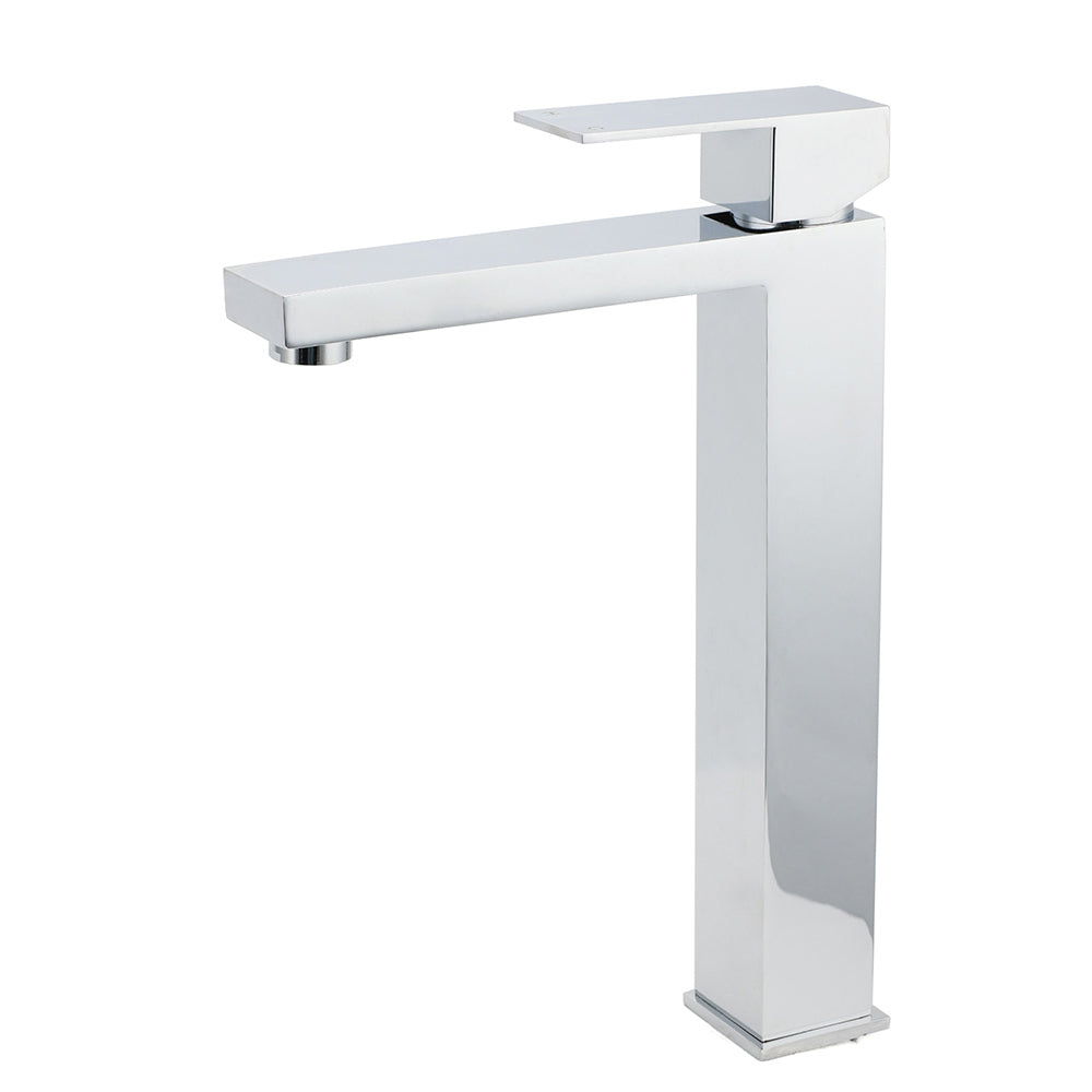 WELS 6L/m Square 310mm Tall Basin Vessel Mixer Faucet Tap Kitchen Laundry Chrome V1233-KSQ104CR