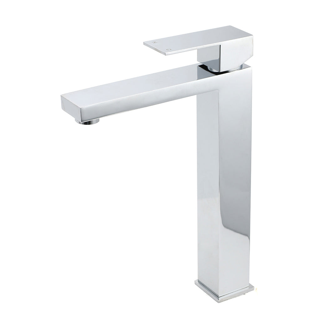 WELS 6L/m Square 310mm Tall Basin Vessel Mixer Faucet Tap Kitchen Laundry Chrome V1233-KSQ104CR