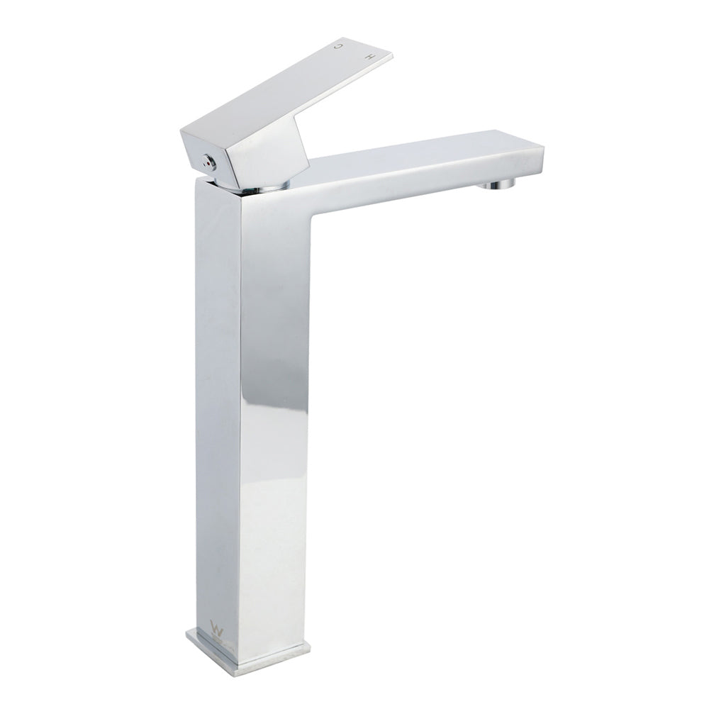 WELS 6L/m Square 310mm Tall Basin Vessel Mixer Faucet Tap Kitchen Laundry Chrome V1233-KSQ104CR