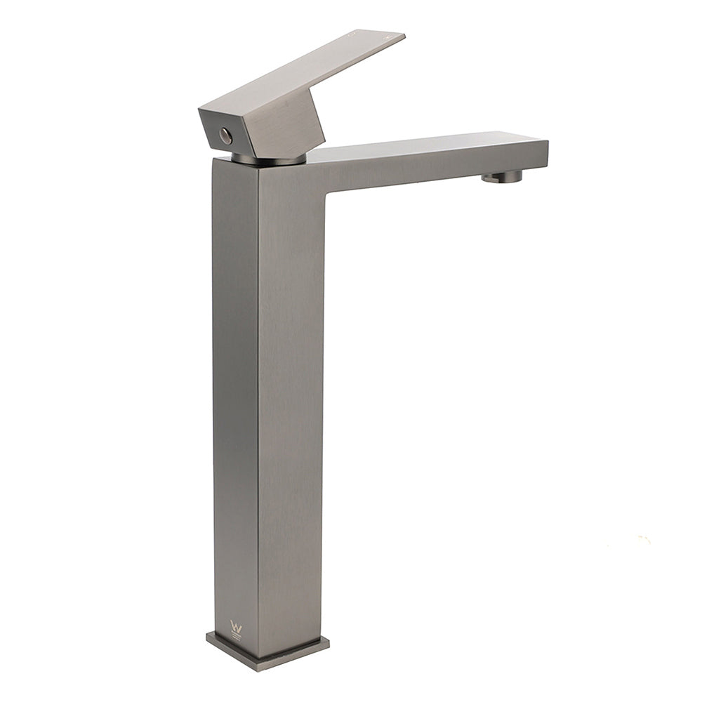 WELS Gun Metal Square 310mm Tall Basin Vessel Mixer Kitchen Laundry Faucet Tap V1233-KSQ104GM