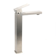 WELS Square Tall Basin Vessel Mixer Faucet Tap Kitchen Laundry Brushed Nickel V1233-KSQ104N