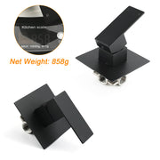 Matt Black Square Shower Mixer Hot Cold Tap Ceramic Cartridge Spindle Watermark V1233-KSQ201B