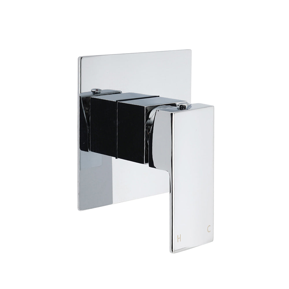 Sqaure Brass Chrome Concealed Bath Shower Mixer Tap For Shower Head Spout Outlet V1233-KSQ201CR