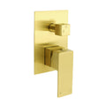 Watermark 1/2 Inch Shower Mixer Diverter Brushed Gold Square Stainless Steel Set V1233-KSQ202G