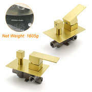 Watermark 1/2 Inch Shower Mixer Diverter Brushed Gold Square Stainless Steel Set V1233-KSQ202G