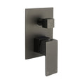 Gun Metal Square Stainless Steel Bath Shower Mixer 2 Way Switch Diverter Watermark V1233-KSQ202GM
