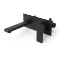Matt Black Basin Mixer Bathroom Tub Faucet Wall Mount Tap Hot Cold Water Spout V1233-KSQ301B