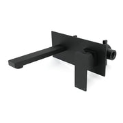 Matt Black Basin Mixer Bathroom Tub Faucet Wall Mount Tap Hot Cold Water Spout V1233-KSQ301B