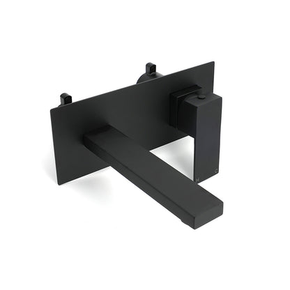 Matt Black Basin Mixer Bathroom Tub Faucet Wall Mount Tap Hot Cold Water Spout V1233-KSQ301B