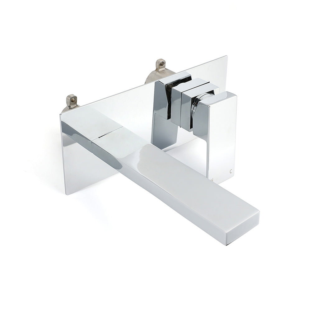 WELS 7.5L/min Basin Mixer Bathroom Vanity Brass Chrome Wall Mounted Spout Outlet V1233-KSQ301CR