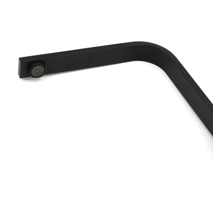 Matt Black Square Gooseneck 360 Swivel Laundry Sink Kitchen Mixer Faucet Tapware V1233-KSQ501B