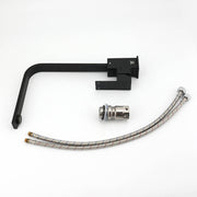 Matt Black Square Gooseneck 360 Swivel Laundry Sink Kitchen Mixer Faucet Tapware V1233-KSQ501B