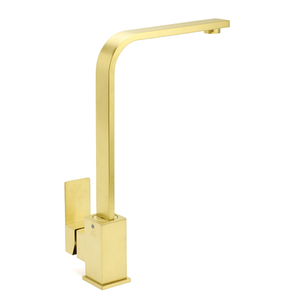 WELS Brushed Gold Gooseneck 360o Swivel Laundry Sink Kitchen Mixer Faucet Tap V1233-KSQ501G