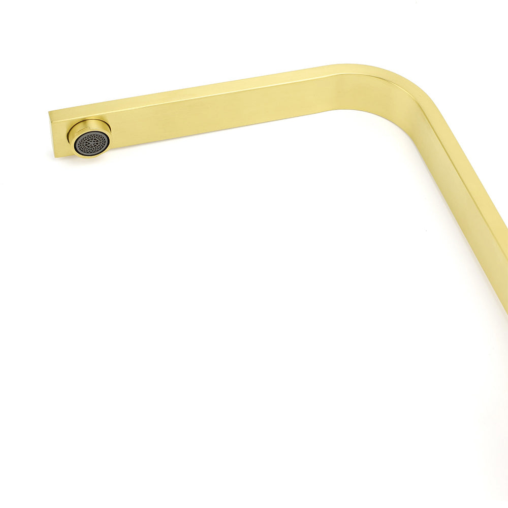 WELS Brushed Gold Gooseneck 360o Swivel Laundry Sink Kitchen Mixer Faucet Tap V1233-KSQ501G