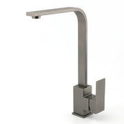 WELS Gun Metal Square Gooseneck Swivel Laundry Kitchen Mixer Faucet Sink Tap Set V1233-KSQ501GM