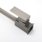 WELS Gun Metal Square Gooseneck Swivel Laundry Kitchen Mixer Faucet Sink Tap Set V1233-KSQ501GM
