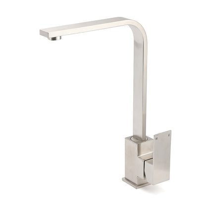WELS Square Kitchen Sink Laundry Mixer 360o Swivel Faucet Tap Set Brushed Nickel V1233-KSQ501N