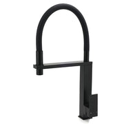 Matt Black Swivel Kitchen Sink Basin Mixer Swivel Faucet Tapware Pull Out Spout V1233-KSQ509B