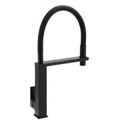 Matt Black Swivel Kitchen Sink Basin Mixer Swivel Faucet Tapware Pull Out Spout V1233-KSQ509B