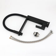 Matt Black Swivel Kitchen Sink Basin Mixer Swivel Faucet Tapware Pull Out Spout V1233-KSQ509B