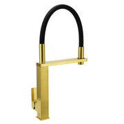 Brushed Gold Tall Kitchen Sink Basin Mixer Swivel Faucet Tap Pull Out Spout Head V1233-KSQ509BG