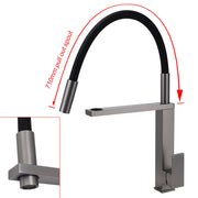 Gun Metal Tall Kitchen Sink Basin Mixer Swivel Faucet Tap Pull Out Spout Head V1233-KSQ509GM