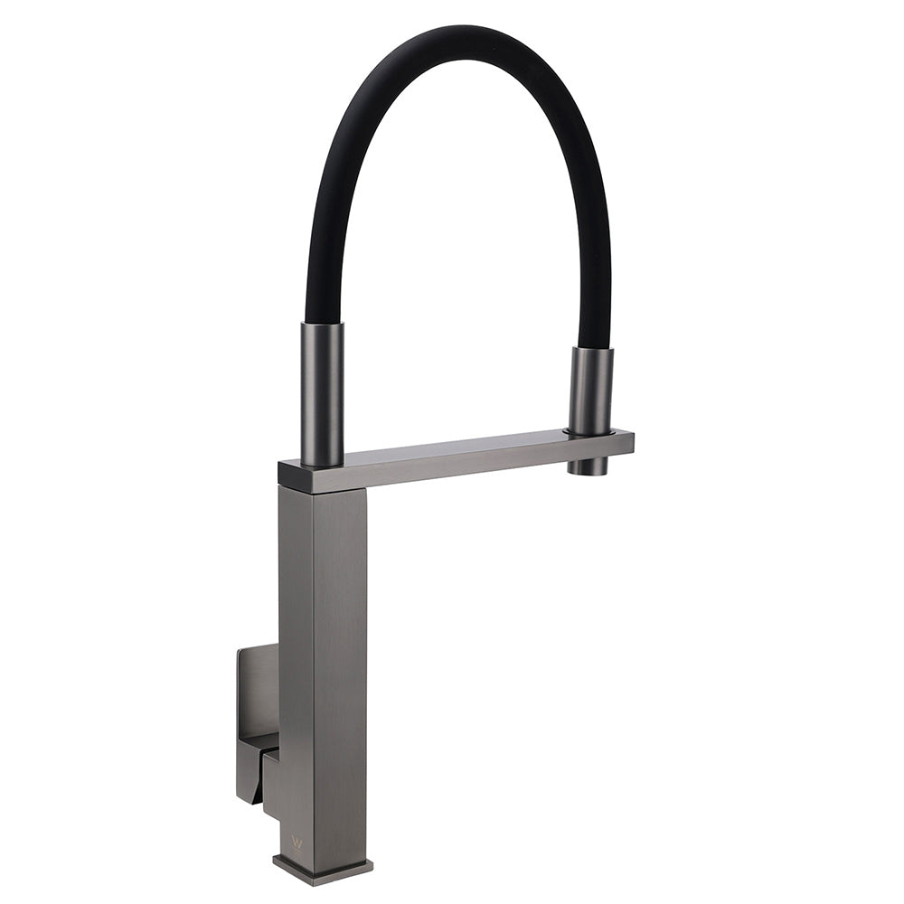 Gun Metal Tall Kitchen Sink Basin Mixer Swivel Faucet Tap Pull Out Spout Head V1233-KSQ509GM