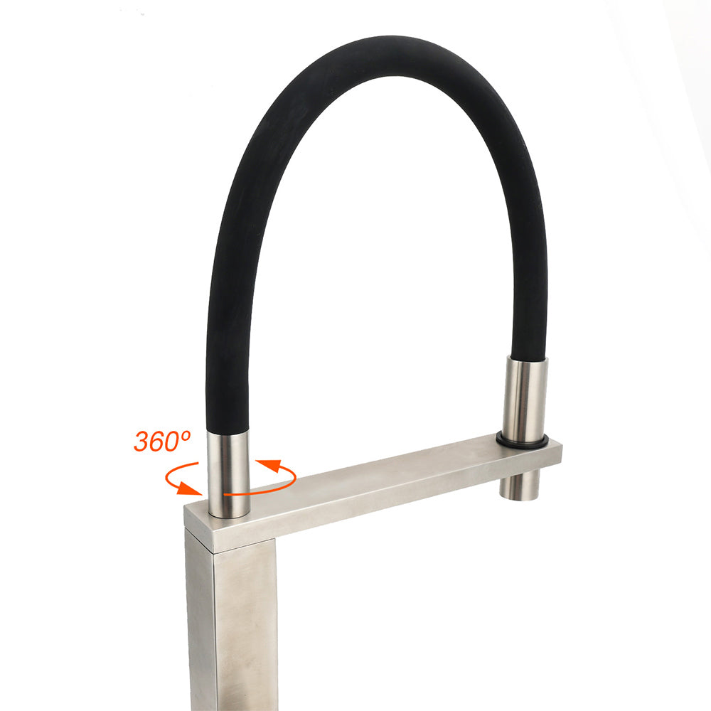 WELS 6.0L/m Chrome Kitchen Sink Basin Mixer Swivel Faucet Tapware Pull Out Spout V1233-KSQ509N
