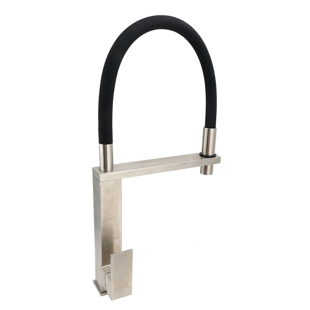 WELS 6.0L/m Chrome Kitchen Sink Basin Mixer Swivel Faucet Tapware Pull Out Spout V1233-KSQ509N