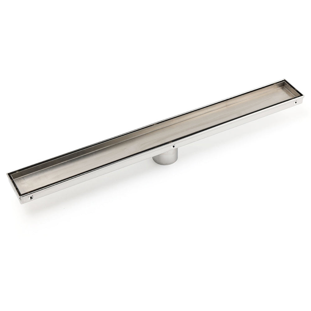 304 Stainless Steel 600mm Tile Insert Linear Shower Grate Floor Drain 50mm Waste V1233-LGTI01600D68