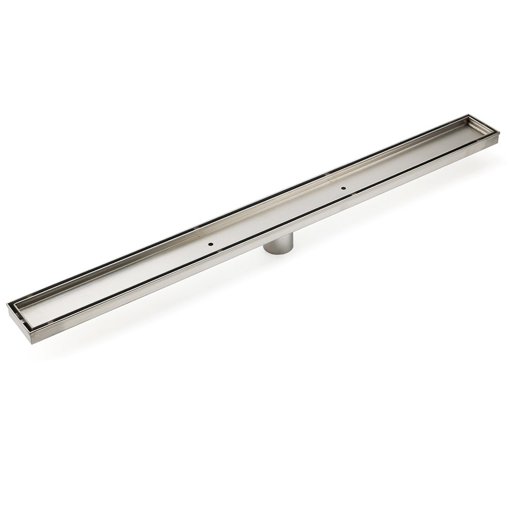 304 Stainless Steel 800mm Tile Insert Linear Shower Grate Floor Drain 50mm Waste V1233-LGTI01800D