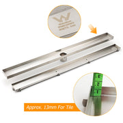 304 Stainless Steel 800mm Tile Insert Linear Shower Grate Floor Drain 50mm Waste V1233-LGTI01800D